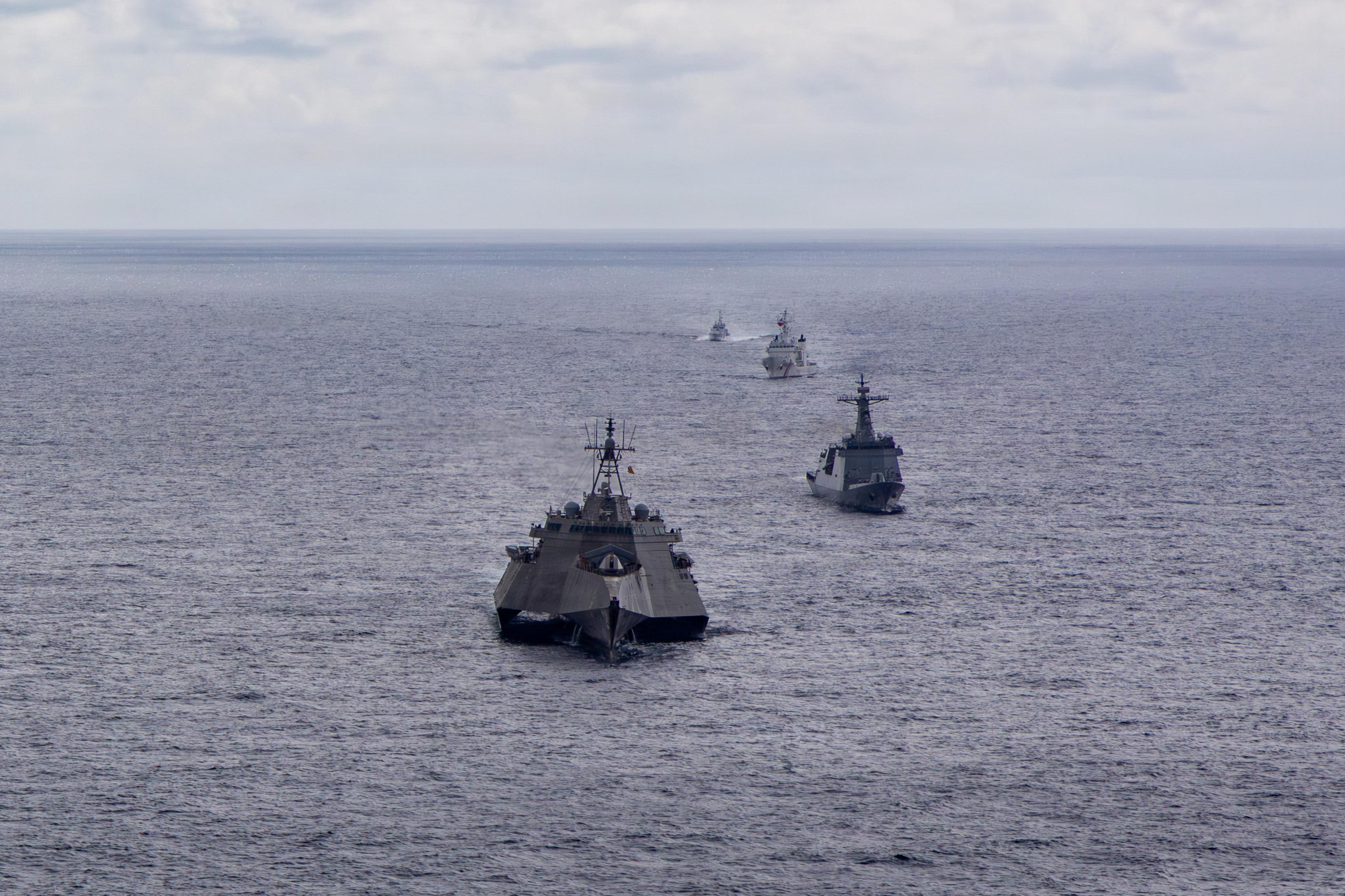 USS Santa Barbara Sails With Philippine Navy and Japan Maritime Self-Defense Force during the Multilateral Maritime Cooperative Activity in the Philippines’ Exclusive Economic Zone, July 25, 2026.